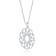 Floral CZ Pendant Necklace In Sterling Silver