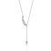 Minimalist Curved Bar Y-Necklace In Sterling Silver