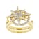 CZ Star Ring In 18K Gold Over Sterling Silver 0.86ctw