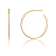 CZ Open Hoop Earrings In 14K Gold Over Sterling Silver