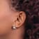 Rhodium Over 14k White Gold 3D Polished Mini Manatee Dangle Earrings