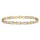 14K Two-tone Gold Polished 5mm Fancy Link Bracelet