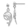 Rhodium Over 14k White Gold Dolphin Dangle Earrings