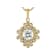 Diamond Simulant Pendant Necklace In 18K Gold Over Sterling Silver 3.92ctw