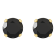 5mm Round Black Onyx 10k Yellow Gold Stud Earrings