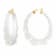 14K Yellow Gold Over Sterling Silver Acrylic and Hand Painted Enamel
Bamboo Illusion Hoops in Dove
