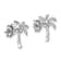 Rhodium Over Sterling Silver Polished Palm Tree Post Earrings