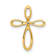 10k Yellow Gold and Rhodium Over 10k Yellow Gold Diamond Cross Chain
Slide Pendant