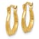 14K Yellow Gold Polished Hinged Hoop Earrings