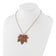 Iridescent Copper Dipped Full Moon Maple Leaf with 20 Inch Gold-tone Necklace