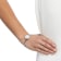 20mm Round White Mother-Of-Pearl Sterling Silver Cuff Bracelet