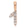 14k Rose Gold Diamond Number 1 Pendant