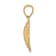 14k Yellow Gold Textured Scallop Shell Charm