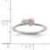 Sterling Silver Polished and Beaded Pink Cubic Zirconia Flower
Children's Ring