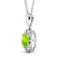 2.02ctw 14K White Gold Cushion Peridot and White Diamond Pendant with 18
inch Cable Chain