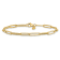 14K Yellow Gold Polished and Textured Paperclip Link Bracelet