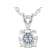 Diamond Simulant Solitaire Pendant Necklace In Sterling Silver 3.00ct