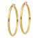 14k Yellow Gold 1 11/16" Polished Hoop Earrings
