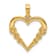 14k Yellow Gold Polished Heart with Circles Pendant