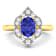 1.29ctw Violet Tanzanite and Diamond 14K Yellow Gold Halo Ring