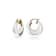 14K Yellow Gold Over Sterling Silver Clear Chunky Graduated Acrylic Hoops