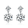 Two-Stone CZ Drop Earrings In Sterling Silver