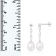 White Cultured Freshwater Pearl and Cubic Zirconia Rhodium Over Sterling
Silver 7-8mm Drop Earrings