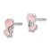 Rhodium Over Sterling Silver Pink Cubic Zirconia and Enamel Dinosaur
Children's Post Earrings