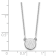 Rhodium Over 14k White Gold Tiny Circle Block Letter W Initial Pendant
Cable Link 18 Inch Necklace