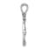 Rhodium Over Sterling Silver Polished Cubic Zirconia Compass Pendant