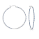 Blue Cubic Zirconia, Slim Large Hoop Earrings