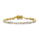 CZ Tennis Bracelet In 14K Gold Over Sterling Silver