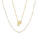 CZ Initial F Tennis Necklace And Pendant Set In 14K Gold Over Brass 4.05ctw