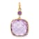 14K Yellow Gold Pink Amethyst Pendant