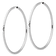 Rhodium Over 14k White Gold Polished, Satin and Diamond-Cut 2 1/8"
Endless Hoop Earrings