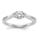 Rhodium Over 14K White Gold Lab Grown Diamond VS/SI GH, 3-Stone Complete
Engagement Ring 0.617ctw