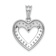 Rhodium Over 14k White Gold Diamond Heart Pendant