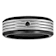 Robert Alton Men's Black Diamond Black Ion Plated 8MM Band Ring In Tungsten