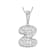 CZ Initial Z Bubble Letter Pendant Necklace In Sterling Silver 2.14ctw