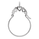 Rhodium Over 14K White Gold Polished 5-Heart Charm Holder