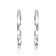 Bright Shine C-Hoop Earrings In White Rhodium Over Brass