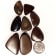 Boulder Opal Pre-Drilled Free-Form Cabochon Set of 8 194ctw