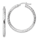 Rhodium Over Sterling Silver 3.00mm Diamond-cut Hoop Earrings