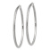 Rhodium Over 14k White Gold Diamond-Cut 2 3/8" Round Hoop Earrings