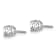 14K White Gold Lab Grown Diamond 3/4ctw VS/SI GH Screw Back 4 Prong Earrings