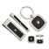 White Cubic Zirconia And Black Enamel Stainless Steel Boxed Set