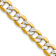 14k Yellow Gold and Rhodium Over 14k Yellow Gold 7.1mm Textured Pave
Curb 24 Inch Chain