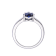 Blue Heart Shape Lab Created Sapphire Rhodium Over Sterling Silver
Solitaire Ring for Women