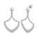 Rhodium Over Brass Dangle Earrings