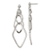 Sterling Silver Polished Geometric Post Dangle Earrings